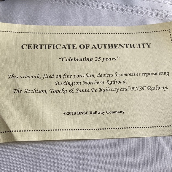 BNSF Railway 25th Anniversary Plate - Picture 4 of 4